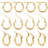 Unicraftale Ring 304 Stainless Steel Hoop Earrings EJEW-UN0001-05-11G-A-1