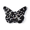 Butterfly Shaped Handmade Polymer Clay Rhinestone Beads CLAY-T023-23D-1