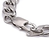 Unisex 304 Stainless Steel Cuban Chain Necklaces NJEW-JN03489-01-3