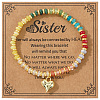 Natural Mixed Gemstone Rondelle Beads Stretch Bracelets XM9841-1-1