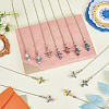 Pearlized Glass & Tibetan Style Alloy Ceiling Fan Pull Chain Extenders AJEW-AB00130-4