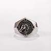 Retro War Horse Pattern Alloy Cuff Rings for Men FS-WGC2812-01-1
