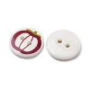 2-Hole Printed Opaque Resin Buttons RE-CBAC749-14-2