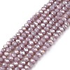 Electroplate Glass Beads Strands EGLA-A044-P1mm-B13-1