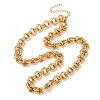 8MM 304 Stainless Steel Twisted Double Rolo Chain Necklaces for Women NJEW-G194-05G-02-4