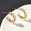 Brass Micro Pave Clear Cubic Zirconia Stud Earrings X-EJEW-G452-07G-1