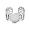 304 Stainless Steel Cuff Ring Components SA-CBA82C8-03B-P-2