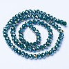 Electroplate Glass Beads Strands EGLA-A034-P4mm-B10-2