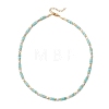 Round Synthetic Howlite & Natural Amazonite Heishi Beaded Necklaces for Women NJEW-JN06000-01-2