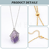 6Pcs 2 Colors Crystal Holder Cage Necklace NJEW-UN0001-48-5