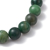 Round Natural African Jade Beads Stretch Bracelets for Women BJEW-JB11404-4