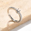 S925 Sterling Silver Adjustable Letter Rings for Women RJEW-M068-01P-U-1