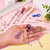 8Pcs 8 Colors Acrylic Straw Pendant Beadable Bar HJEW-TA0001-51-6