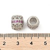 Brass Micro Pave Cubic Zirconia European Beads KK-P297-05P-05-2