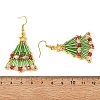 Christmas Glass & Alloy Dangle Earrings EJEW-JE07527-5
