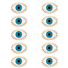 HOBBIESAY 10Pcs Evil Eye Enamel Pins JEWB-HY0001-28-1