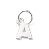 925 Sterling Silver Letter Charms STER-C012-01S-A-1