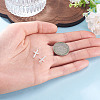 2Pcs 925 Sterling Silver Pave Clear Cubic Zirconia Cross Charms STER-TA0001-59-5