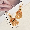 Moon with Star Alloy Chandelier Earrings KY9865-2