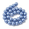 Eco-Friendly Dyed Glass Pearl Round Beads Strands HY-A002-14mm-RB015-4