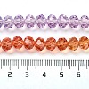 Transparent Painted Glass Beads Strands X1-DGLA-A034-T8mm-A12-3