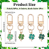 20Pcs 4 Colors Alloy Enamel Pendant Decorations HJEW-CP00090-2