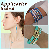 3 Strands 3 Colors Flat Round Handmade Polymer Clay Beads CLAY-SC0001-68B-02-5