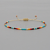 Glass Seed Heishi Braided Bead Bracelet for Women KM8576-2