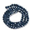 Opaque Solid Color Electroplate Glass Beads Strands GLAA-F029-P4mm-C09-2