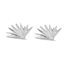 Non-Tarnish 304 Stainless Steel Grass Stud Earrings for Women EJEW-F300-04P-1