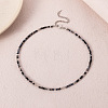 Bohemian Styles Faceted Round Glass Seed Beaded Necklaces for Women WGF25DA-04-1