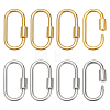  8Pcs 2 Colors Brass Screw Carabiner Lock Charms KK-NB0003-52-1