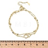 Brass Ring Link 2-Strand Bracelets KK-CBA103C-01G-5