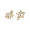 Brass Pave Clear Cubic Zirconia Charms CU-CBAD360-03G-03-2