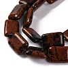 Natural Mahogany Obsidian Beads Strands G-T047-B26-01-4