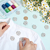 20Pcs Alloy Rhinestone Shank Buttons BUTT-ME0001-27-3