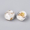 Handmade Gold & Silver Foil Glass Beads FOIL-Q003-01J-3