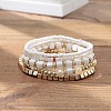 Bohemian Vacation Style Glass Beaded Stackable Stretch Bracelets Set for Women OD2918-2-1