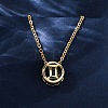 Brass Pave Cubic Zirconia Birth Stone Constellation Pendant Cable Chain Necklaces LS-NJEW-D334-01G-11-2