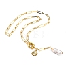 Natural Baroque Pearl Keshi Pearl Lariat Necklaces NJEW-JN03042-15