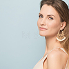 1 Pair Alloy Filligree Teardrop Chandelier Earrings for Women EJEW-AN0001-50-6
