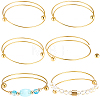 6Pcs 304 Stainless Steel Cuff Bangles Making MAK-BBC0001-21G-1