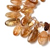 Natural Citrine(Heated) Beads Strands G-P604-A25-01-4