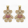 Brass Micro Pave Cubic Zirconia Pendants ZIRC-Q200-047-NF-1