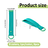 9Pcs 9 Colors Alloy Polyester Keychains KEYC-FH0001-80A-2