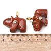 Natural & Synthetic Mixed Stone Carved Pendants G-H357-02G-4