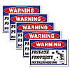 Waterproof PVC Warning Sign Stickers DIY-WH0237-008-1