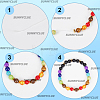 SUNNYCLUE DIY DIY Natural & Synthetic Mixed Gemstone Round Beaded Stretch Bracelet Making Kit DIY-SC0024-65-6