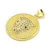 Brass Micro Pave Cubic Zirconia Pendants KK-K354-11A-G-2