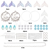 SUNNYCLUE 131 Pieces Mermaid Tail Cellulose Acetate(Resin) Pendants DIY-SC0016-44-2